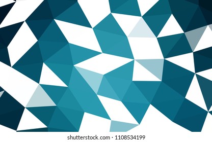Light BLUE vector hexagon mosaic triangle mosaic. A sample with polygonal shapes. Brand new style for your business design.