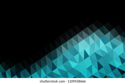 Light BLUE vector hexagon mosaic cover. Modern geometrical abstract illustration with gradient. The template can be used as a background for cell phones.