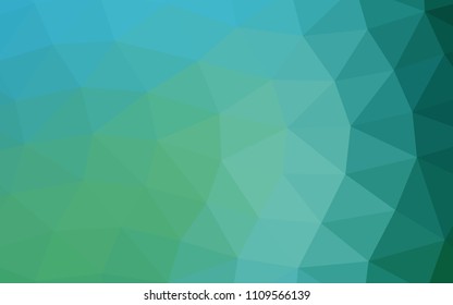 Light BLUE vector hexagon mosaic triangle mosaic. Glitter abstract illustration with an elegant design. The polygonal design can be used for your web site.