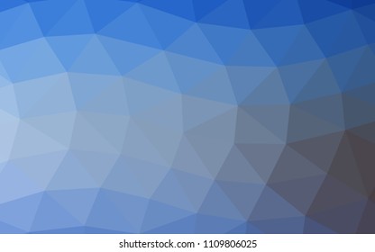 Light BLUE vector hexagon mosaic triangle mosaic. An elegant bright illustration with gradient. The textured pattern can be used for background.