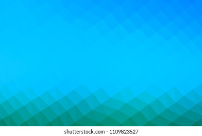 Light BLUE vector hexagon mosaic template. Shining colored illustration in a Brand new style. The textured pattern can be used for background.