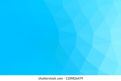 Light BLUE vector hexagon mosaic triangle mosaic. Creative illustration in halftone style with gradient. The textured pattern can be used for background.