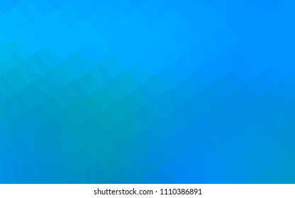 Light BLUE vector hexagon mosaic cover. Modern geometrical abstract illustration with gradient. The template can be used as a background for cell phones.