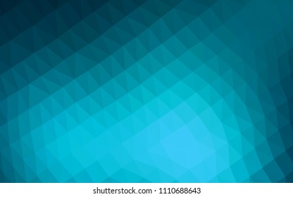 Light BLUE vector hexagon mosaic template. Creative illustration in halftone style with gradient. A completely new design for your business.
