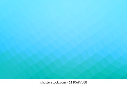 Light BLUE vector hexagon mosaic cover. Glitter abstract illustration with an elegant design. The textured pattern can be used for background.