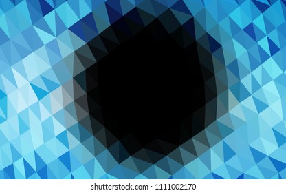 Light BLUE vector hexagon mosaic template. Modern geometrical abstract illustration with gradient. The textured pattern can be used for background.
