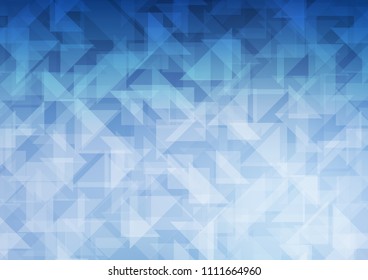 Light BLUE vector hexagon mosaic template. Colorful illustration in abstract style with gradient. The completely new template can be used for your brand book.