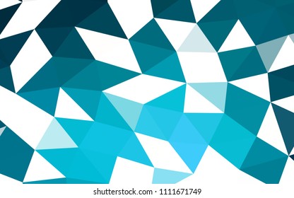 Light BLUE vector hexagon mosaic triangle mosaic. A vague abstract illustration with gradient. A new texture for your design.