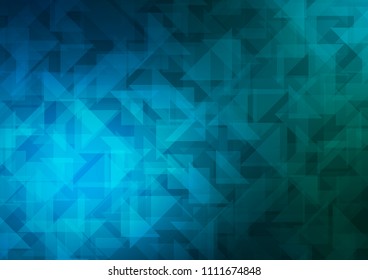 Light BLUE vector hexagon mosaic texture. An elegant bright illustration with gradient. The best triangular design for your business.