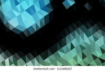 Light BLUE vector hexagon mosaic template. Creative geometric illustration in Origami style with gradient. A completely new template for your business design.