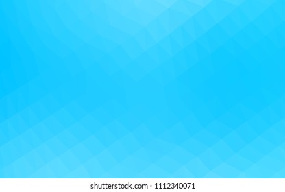 Light BLUE vector hexagon mosaic cover. Triangular geometric sample with gradient.  The textured pattern can be used for background.