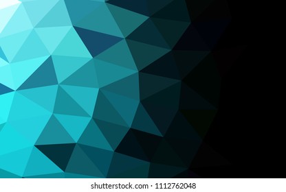 Light BLUE vector hexagon mosaic triangle mosaic. An elegant bright illustration with gradient. The polygonal design can be used for your web site.