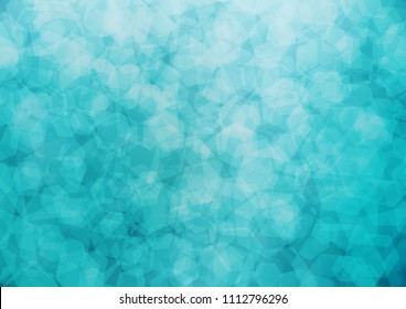 Light BLUE vector hexagon mosaic background. Creative illustration in halftone style with gradient. The textured pattern can be used for background.