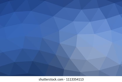 Light BLUE vector hexagon mosaic triangle mosaic. Creative geometric illustration in Origami style with gradient. The best triangular design for your business.