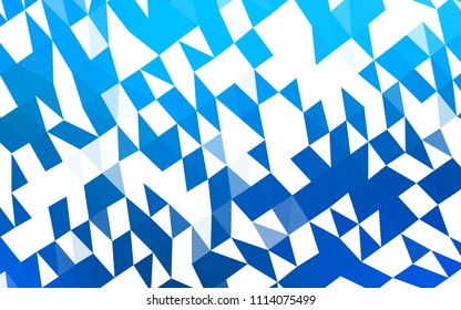 Light BLUE vector hexagon mosaic template. Creative geometric illustration in Origami style with gradient. The polygonal design can be used for your web site.
