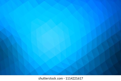 Light BLUE vector hexagon mosaic texture. Shining colored illustration in a Brand new style. The polygonal design can be used for your web site.