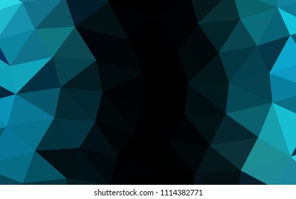 Light BLUE vector hexagon mosaic triangle mosaic. Brand new colored illustration in blurry style with gradient. Brand new style for your business design.