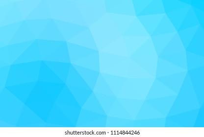Light BLUE vector hexagon mosaic triangle mosaic. Creative geometric illustration in Origami style with gradient. A completely new template for your business design.