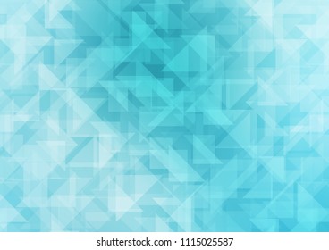 Light BLUE vector hexagon mosaic cover. A sample with polygonal shapes. The elegant pattern can be used as part of a brand book.
