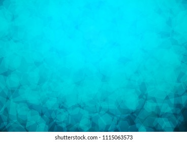 Light BLUE vector hexagon mosaic pattern. Creative geometric illustration in Origami style with gradient. A completely new design for your business.