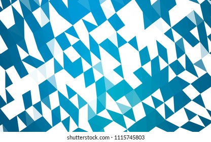 Light BLUE vector hexagon mosaic template. A sample with polygonal shapes. The textured pattern can be used for background.