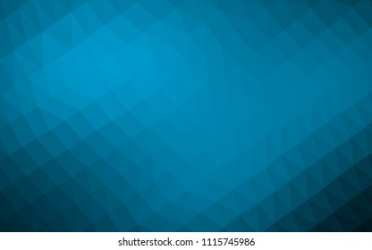 Light BLUE vector hexagon mosaic template. A completely new color illustration in a vague style. The polygonal design can be used for your web site.
