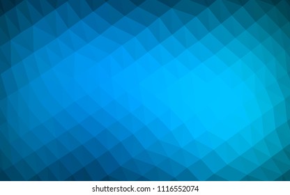 Light BLUE vector hexagon mosaic cover. Shining colored illustration in a Brand new style. The best triangular design for your business.