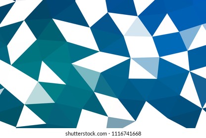 Light BLUE vector hexagon mosaic triangle mosaic. Modern geometrical abstract illustration with gradient. Triangular pattern for your business design.