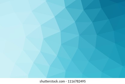 Light BLUE vector hexagon mosaic triangle mosaic. Colorful illustration in abstract style with gradient. Brand new style for your business design.