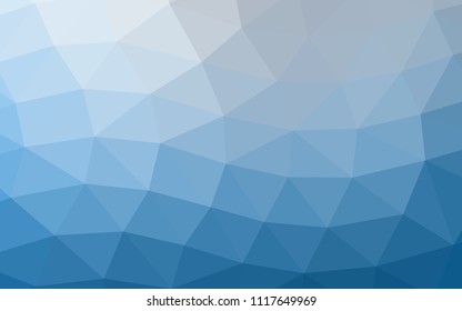 Light BLUE vector hexagon mosaic triangle mosaic. A vague abstract illustration with gradient. The polygonal design can be used for your web site.