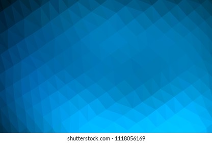 Light BLUE vector hexagon mosaic cover. An elegant bright illustration with gradient. The template can be used as a background for cell phones.