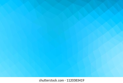 Light BLUE vector hexagon mosaic template. Modern geometrical abstract illustration with gradient. A new texture for your design.