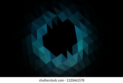 Light BLUE vector hexagon mosaic cover. Geometric illustration with gradient.  The elegant pattern can be used as part of a brand book.