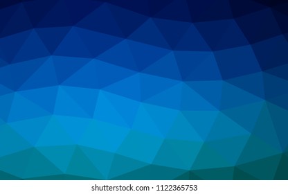 Light BLUE vector hexagon mosaic triangle mosaic. Shining illustration, which consist of triangles. The completely new template can be used for your brand book.