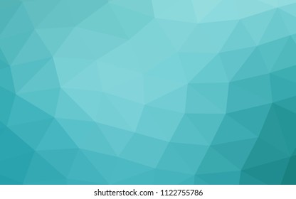Light BLUE vector hexagon mosaic triangle mosaic. Geometric illustration with gradient.  Triangular pattern for your business design.