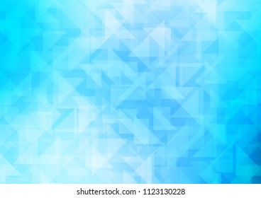Light BLUE vector hexagon mosaic template. Modern geometrical abstract illustration with gradient. The polygonal design can be used for your web site.
