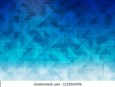 Light BLUE vector hexagon mosaic template. Shining illustration, which consist of triangles. Brand new style for your business design.
