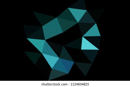 Light BLUE vector hexagon mosaic triangle mosaic. Colorful abstract illustration with gradient. The best triangular design for your business.