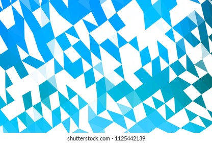 Light BLUE vector hexagon mosaic cover. Modern geometrical abstract illustration with gradient. Triangular pattern for your business design.