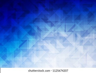 Light BLUE vector hexagon mosaic cover. Shining illustration, which consist of triangles. The completely new template can be used for your brand book.