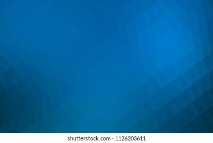 Light BLUE vector hexagon mosaic texture. Triangular geometric sample with gradient.  The textured pattern can be used for background.