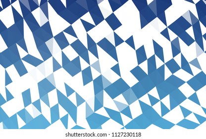 Light BLUE vector hexagon mosaic texture. Shining illustration, which consist of triangles. A new texture for your design.