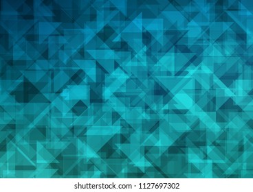 Light BLUE vector hexagon mosaic triangle mosaic. A vague abstract illustration with gradient. The completely new template can be used for your brand book.
