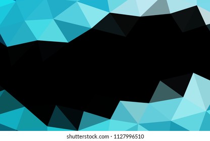 Light BLUE vector hexagon mosaic triangle mosaic. Colorful illustration in abstract style with gradient. The completely new template can be used for your brand book.
