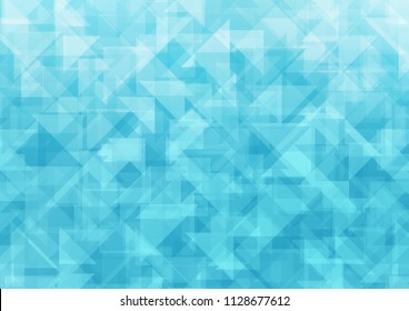 Light BLUE vector hexagon mosaic triangle mosaic. Shining colored illustration in a Brand new style. Brand new design for your business.