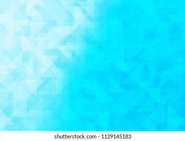 Light BLUE vector hexagon mosaic texture. Colorful abstract illustration with gradient. Triangular pattern for your business design.