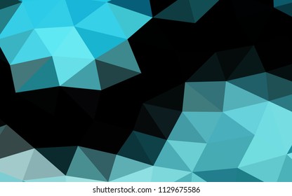 Light BLUE vector hexagon mosaic triangle mosaic. Colorful illustration in abstract style with gradient. The elegant pattern can be used as part of a brand book.