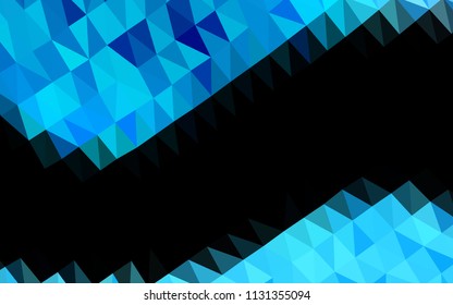 Light BLUE vector hexagon mosaic cover. A vague abstract illustration with gradient. A new texture for your design.