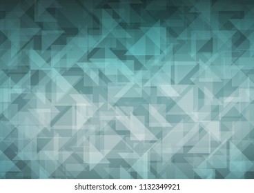 Light BLUE vector hexagon mosaic template. Colorful abstract illustration with gradient. Triangular pattern for your business design.