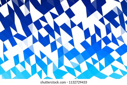 Light BLUE vector hexagon mosaic cover. A sample with polygonal shapes. A completely new design for your business.